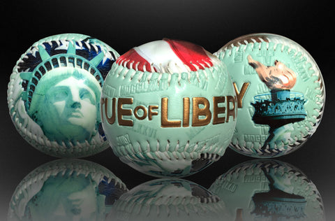 Statue of Liberty Gloss Embossed Collectible Souvenir Baseball